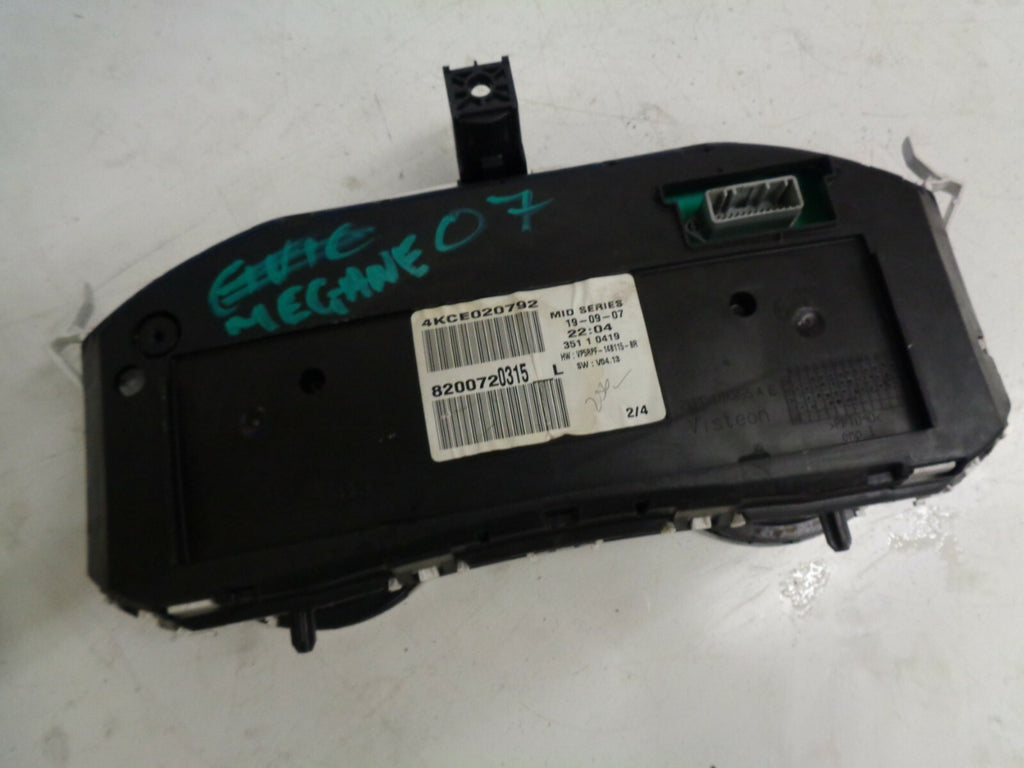 RENAULT MEGANE MK2 2002-09 SPEEDO SPEEDOMETER INSTRUMENT CLUSTER 8200720315