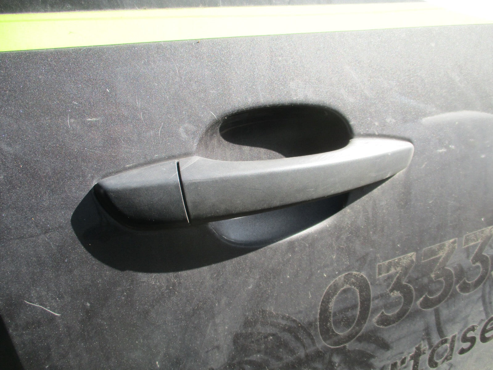 PEUGEOT PARTNER MK3 2022 OS DRIVER SIDE FRONT EXTERIOR DOOR HANDLE BLACK PLASTIC