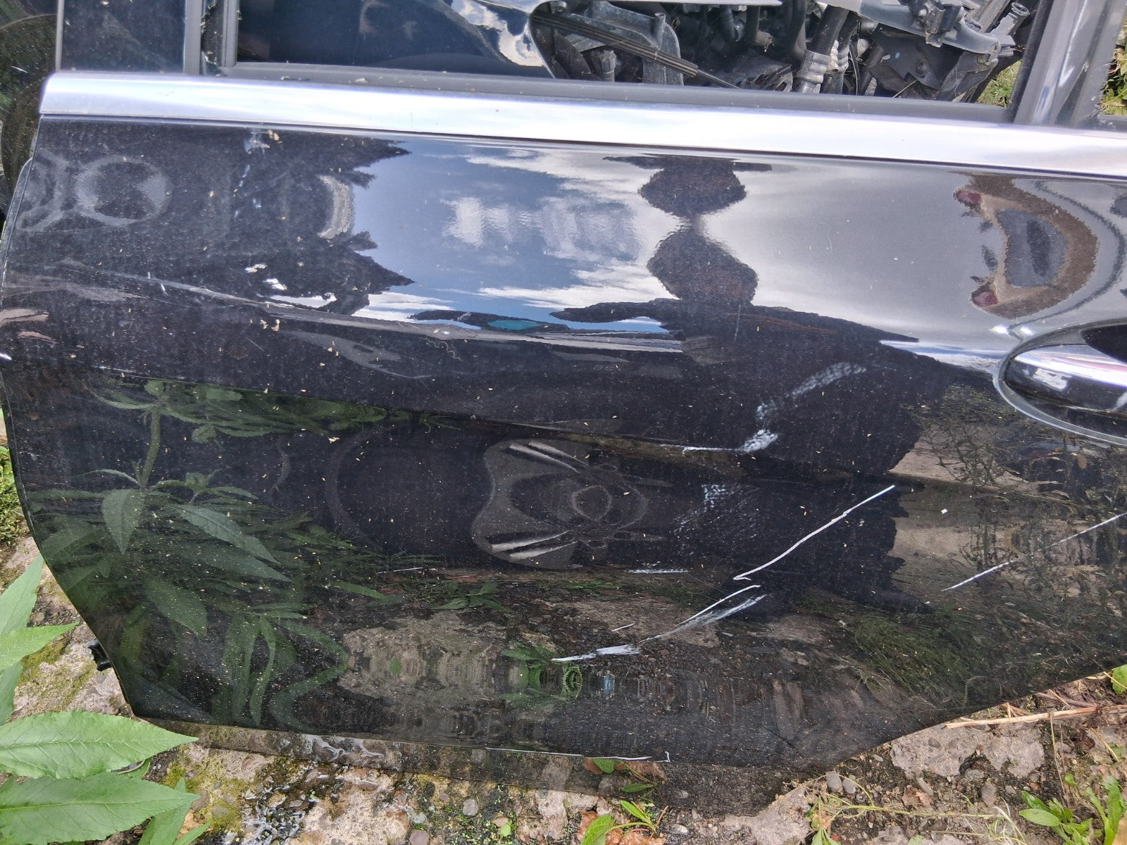 2016 MERCEDES C CLASS W205 NSR PASSENGER SIDE REAR LEFT BARE DOOR BLACK 197