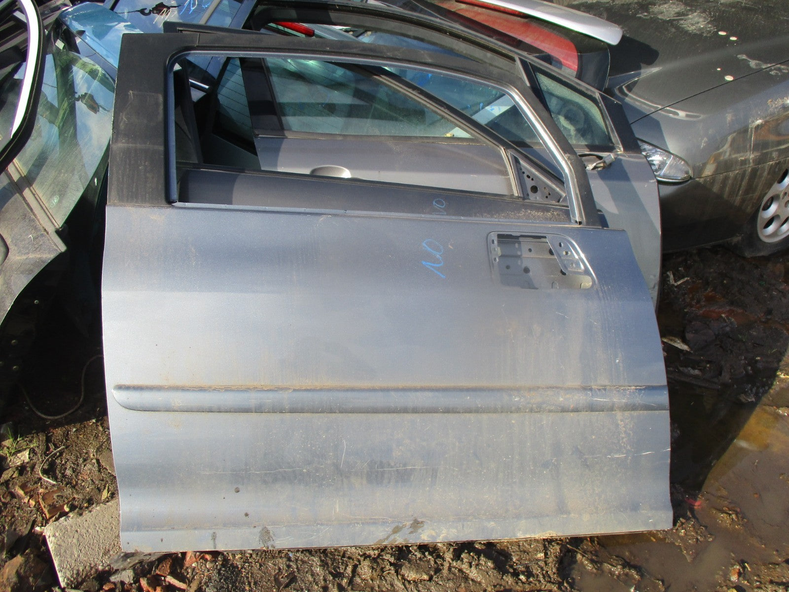 PEUGEOT 1007 KM 2005 OS DRIVER SIDE BARE DOOR SHELL EZW GRIS FER IRON GREY