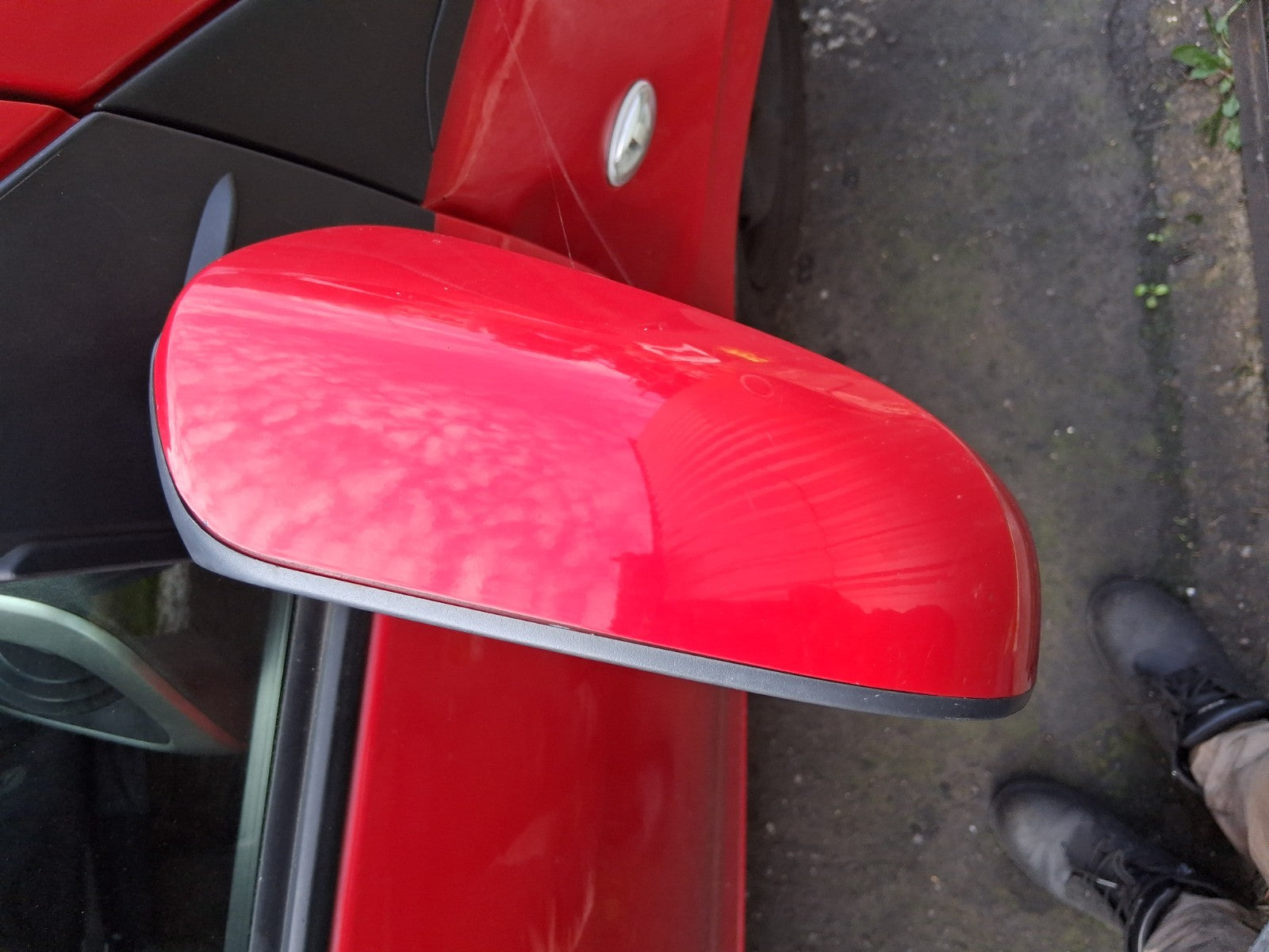 2016 PEUGEOT 108 MK2 OSF DRIVER SIDE FRONT RIGHT WING MIRROR RED