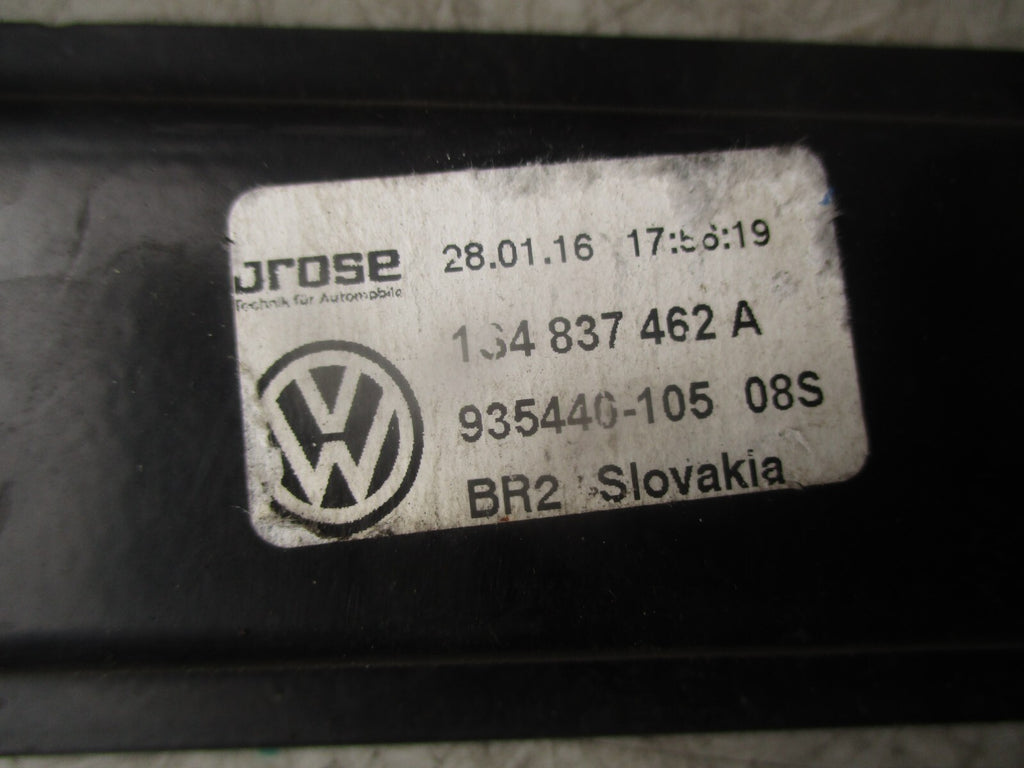 2016 VOLKSWAGEN POLO 6R MK5 OSF DRIVER SIDE FRONT WINDOW REGULATOR 935440105
