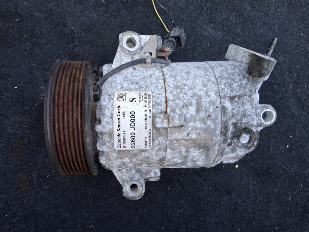 2010 NISSAN QASHQAI J10 1.6 PETROL AC AIR CON COMPRESSOR PUMP 92600JD000
