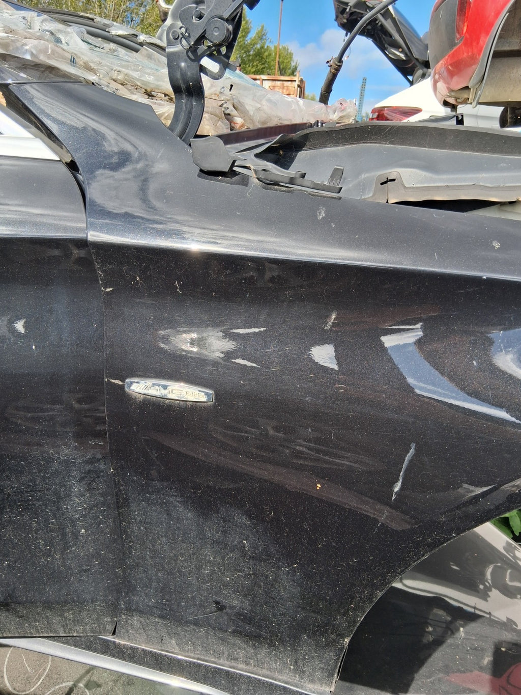 2016 MERCEDES C CLASS W205 OSF DRIVER SIDE FRONT RIGHT WING PANEL BLACK 197