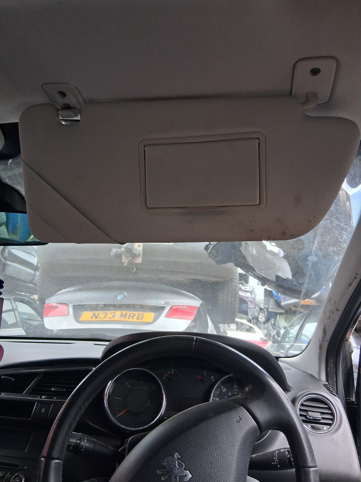 2012 PEUGEOT 3008 MK1 OS DRIVER SIDE FRONT SUN VISOR SUNVISOR SHADE