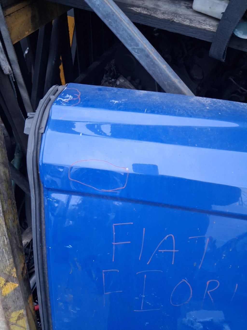 2016 FIAT FIORINO OSR DRIVER SIDE REAR RIGHT COMPLETE DOOR BLUE