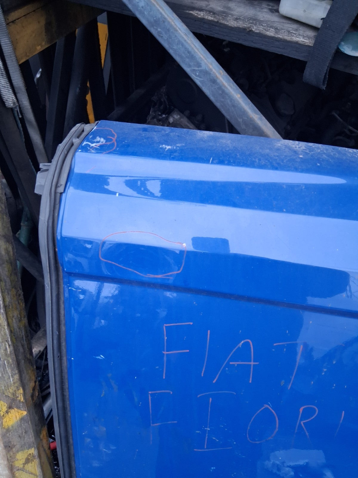 2016 FIAT FIORINO OSR DRIVER SIDE REAR RIGHT COMPLETE DOOR BLUE