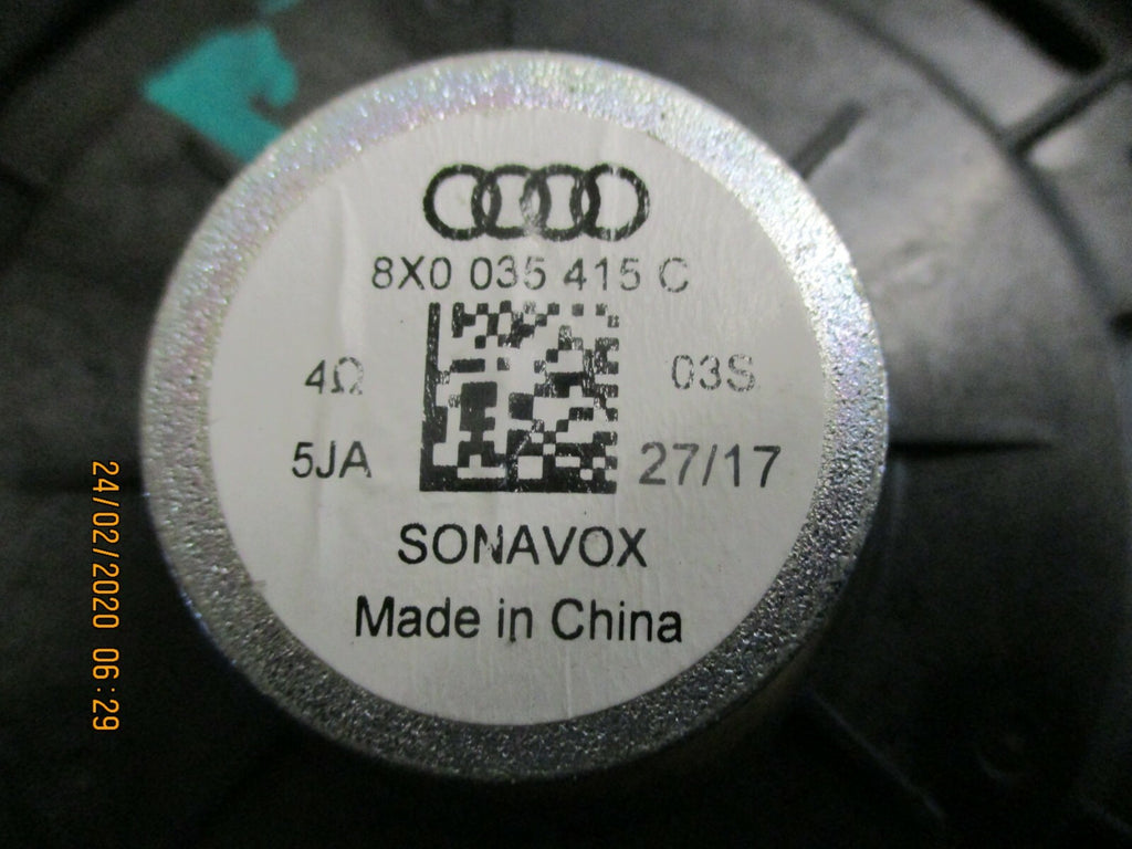 AUDI A1 MK1 8X 2017 3 DOOR NS PASSENGER SIDE DOOR CARD SPEAKER DRIVER 8X0035415C
