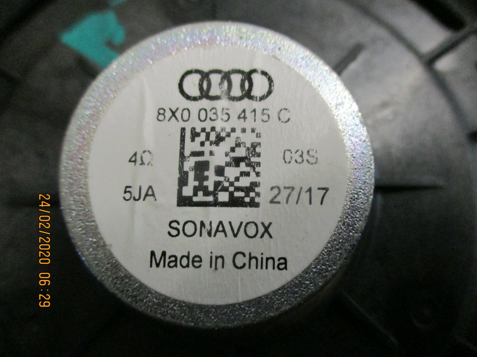 AUDI A1 MK1 8X 2017 3 DOOR NS PASSENGER SIDE DOOR CARD SPEAKER DRIVER 8X0035415C