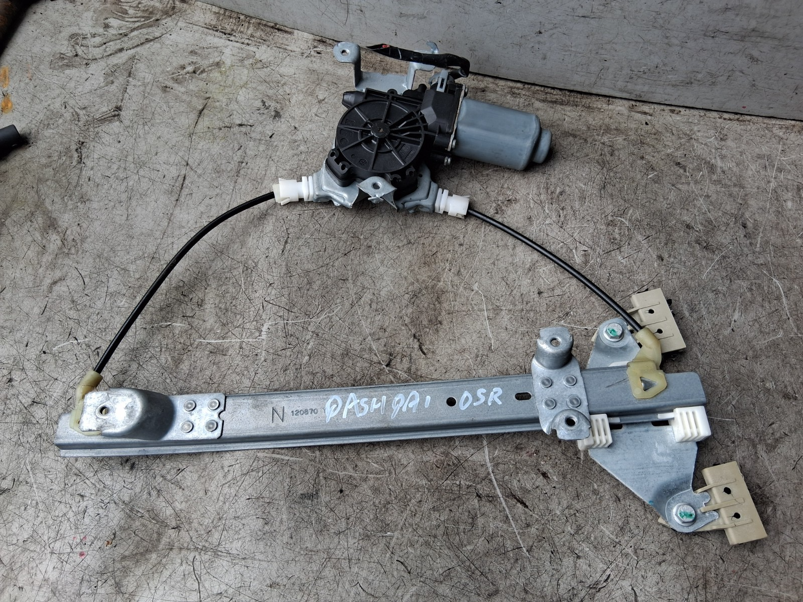 NISSAN QASHQAI J10 2012 OSR DRIVER SIDE REAR RIGHT WINDOW MOTOR REGULATOR 120870