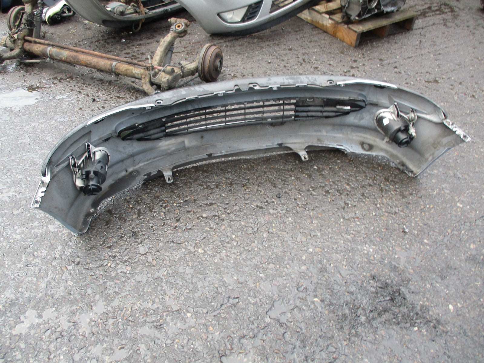 PEUGEOT 206 PRE FACELIFT FRONT BUMPER FOG LIGHTS COMPLETE SILVER BLUE