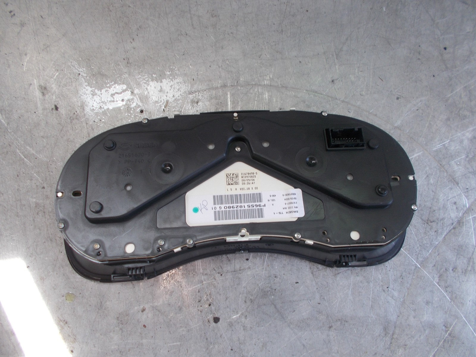 PEUGEOT 307 SPEEDOMETER CLOCKS INSTRUMENT CLUSTER P9655182980