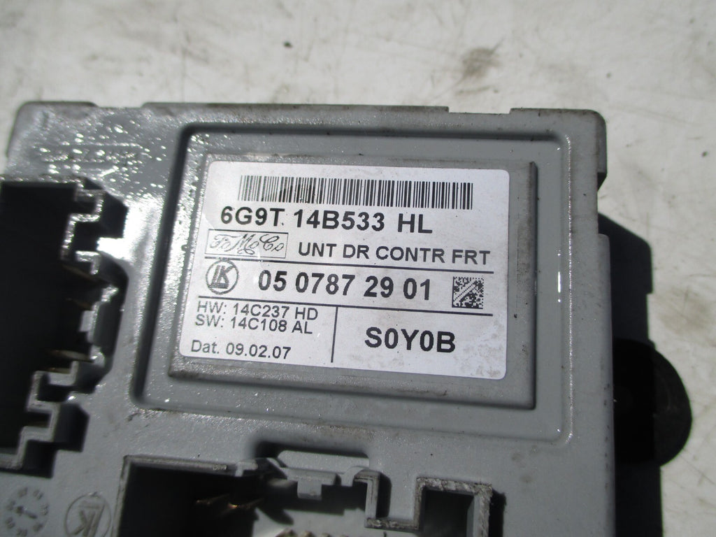 FORD S MAX S-MAX 2007 NSF PASSENGER FRONT DOOR CONTROL MODULE 6G9T14B533 HL