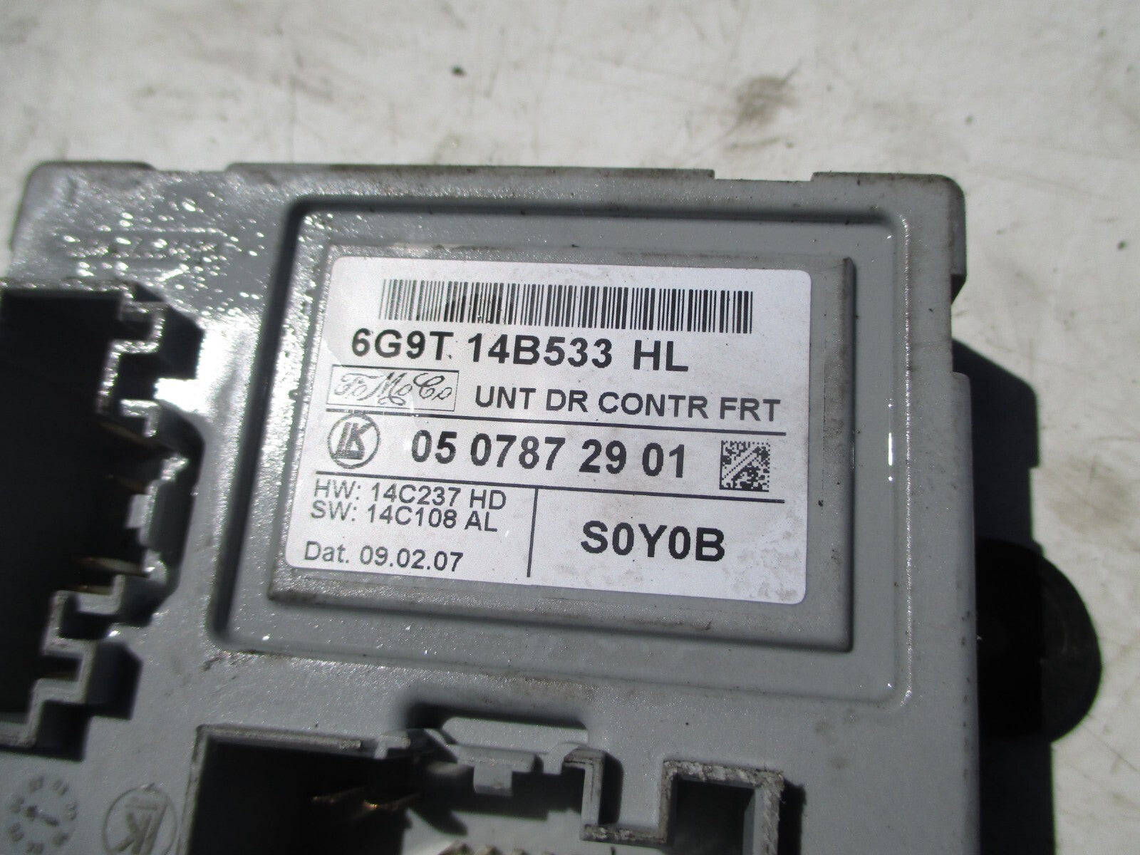 FORD S MAX S-MAX 2007 NSF PASSENGER FRONT DOOR CONTROL MODULE 6G9T14B533 HL