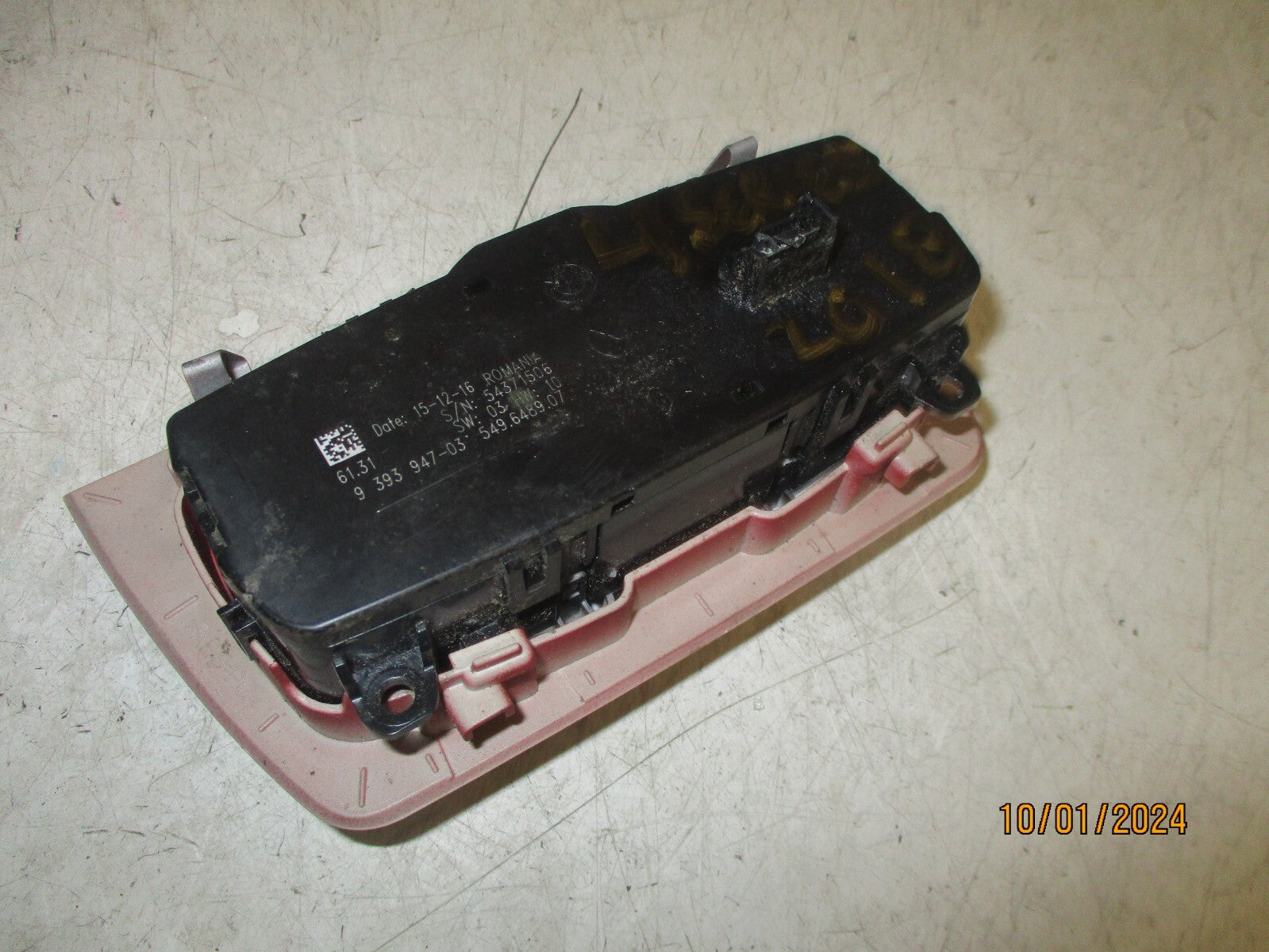 BMW 4 SERIES F36 GRAN COUPE 2017 HEADLIGHT CONTROL SWITCH 9393947