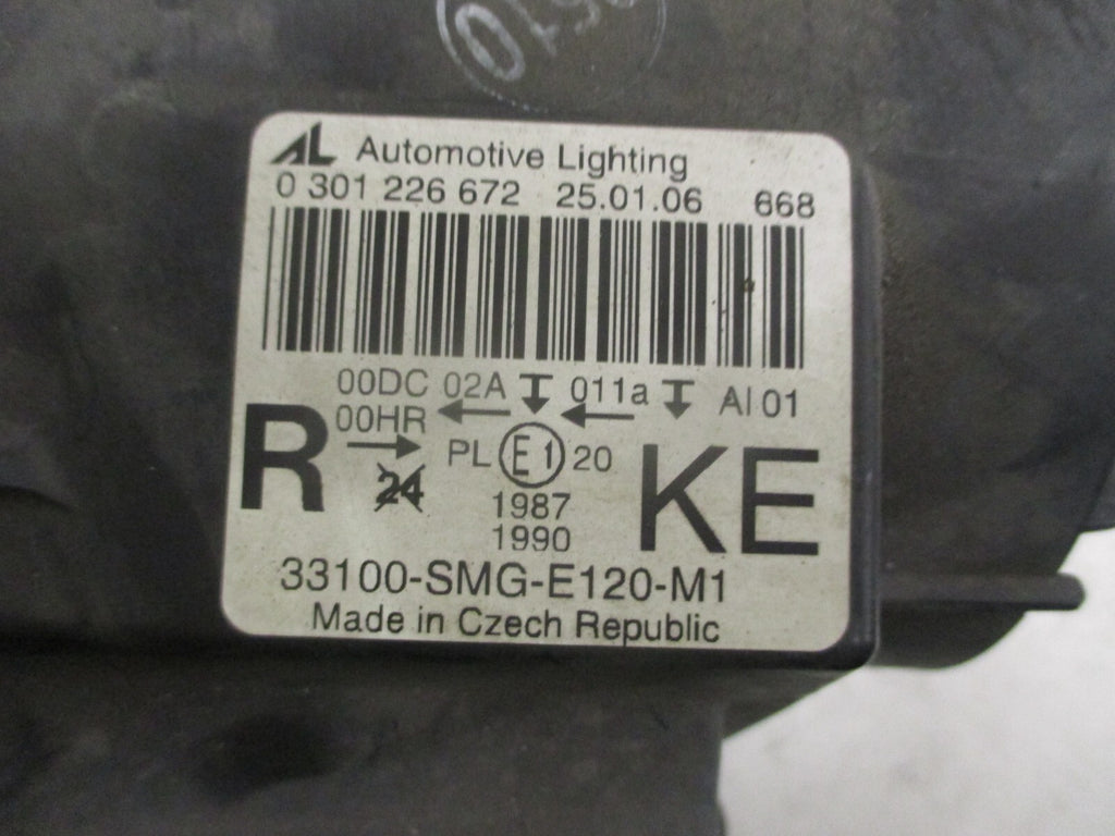 HONDA CIVIC MK8 2008 OSF DRIVER SIDE HEADLIGHT  33101SMGE014M1
