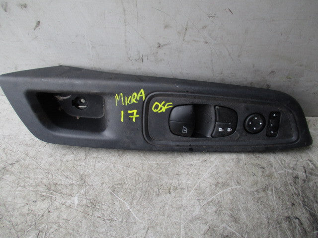 NISSAN MICRA K14 2017 OSF ELECTRIC WINDOW SWITCH 809605FF1A