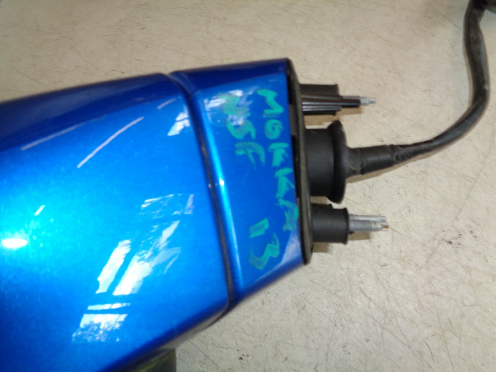 VAUXHALL MOKKA A MK1 2013 NS PASSENGER SIDE ELECTRIC DOOR WING MIRROR GLASS BLUE