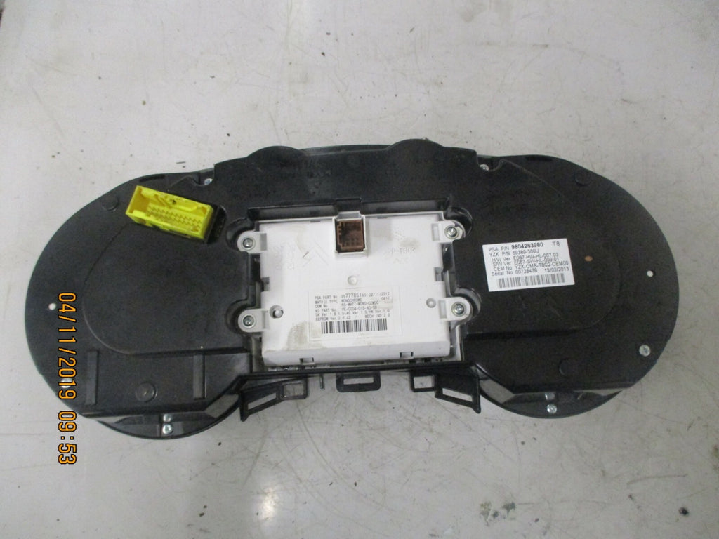 PEUGEOT 3008 2010 2.0 HDI DIESEL SPEEDO CLOCKS INSTRUMENT CLUSTER 9677785180