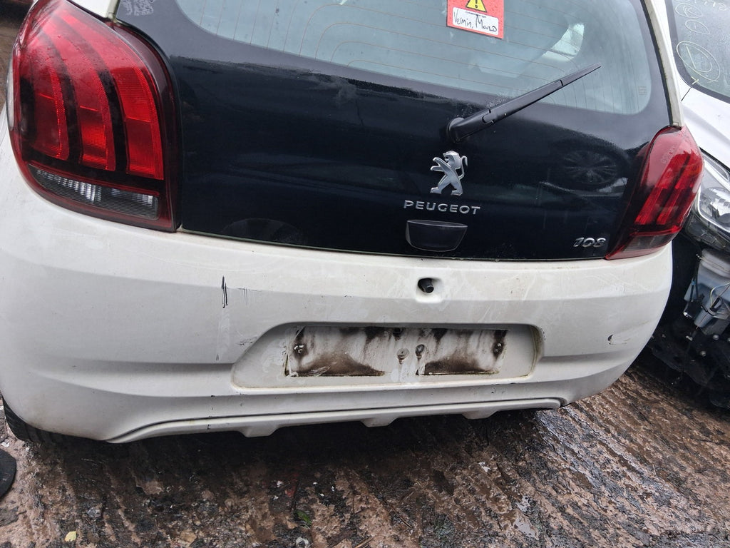 2019 PEUGEOT 108 3 DOOR MK2 COMPLETE REAR BUMPER SOLID WHITE KWD