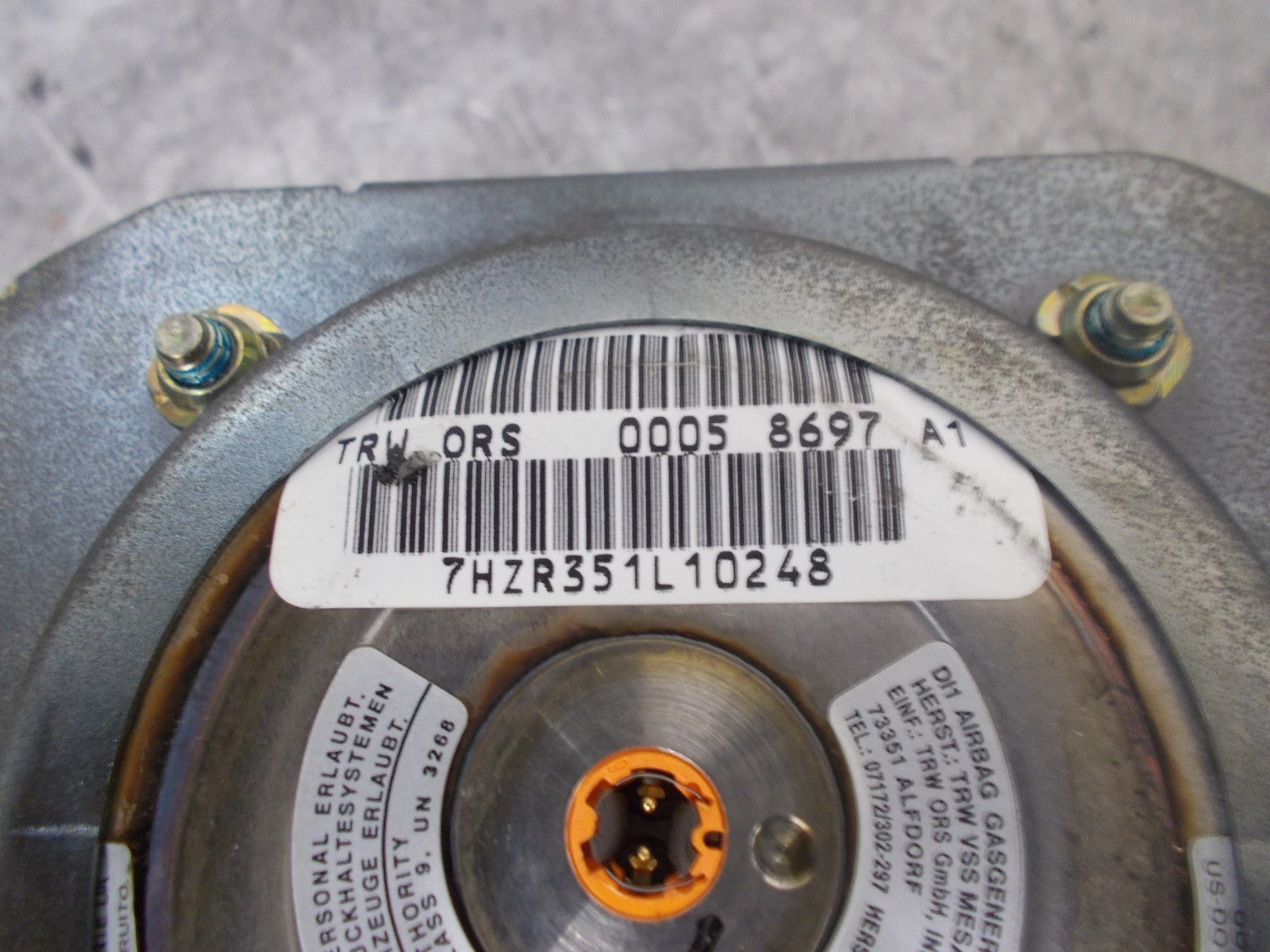 ALFA ROMEO 166 936 1999 OS DRIVER SIDE STEERING WHEEL AIRBAG 1560179990