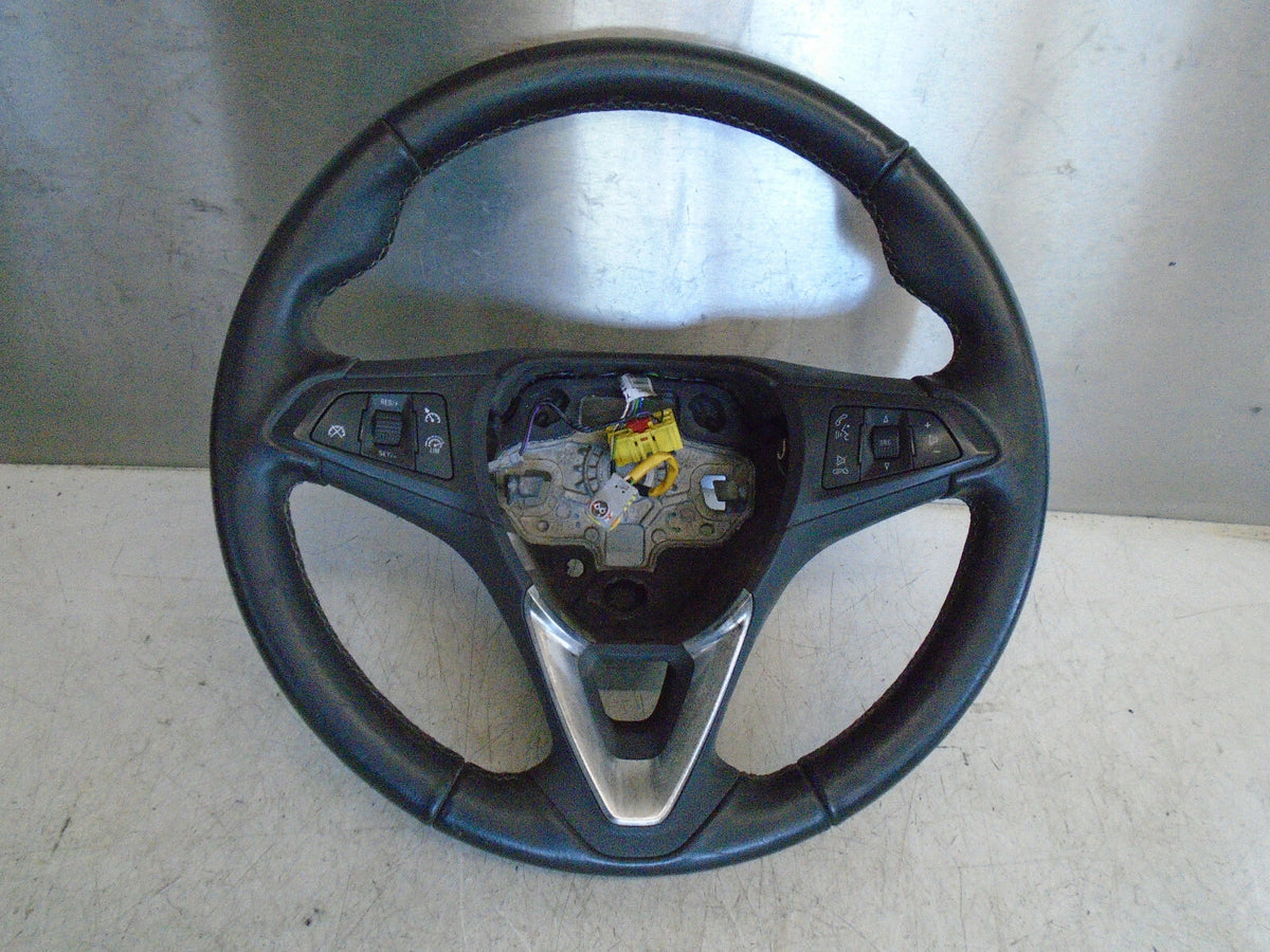 VAUXHALL ASTRA K MK7 2019 MULTIFUNCTION LEATHER STEERING WHEEL 39058749